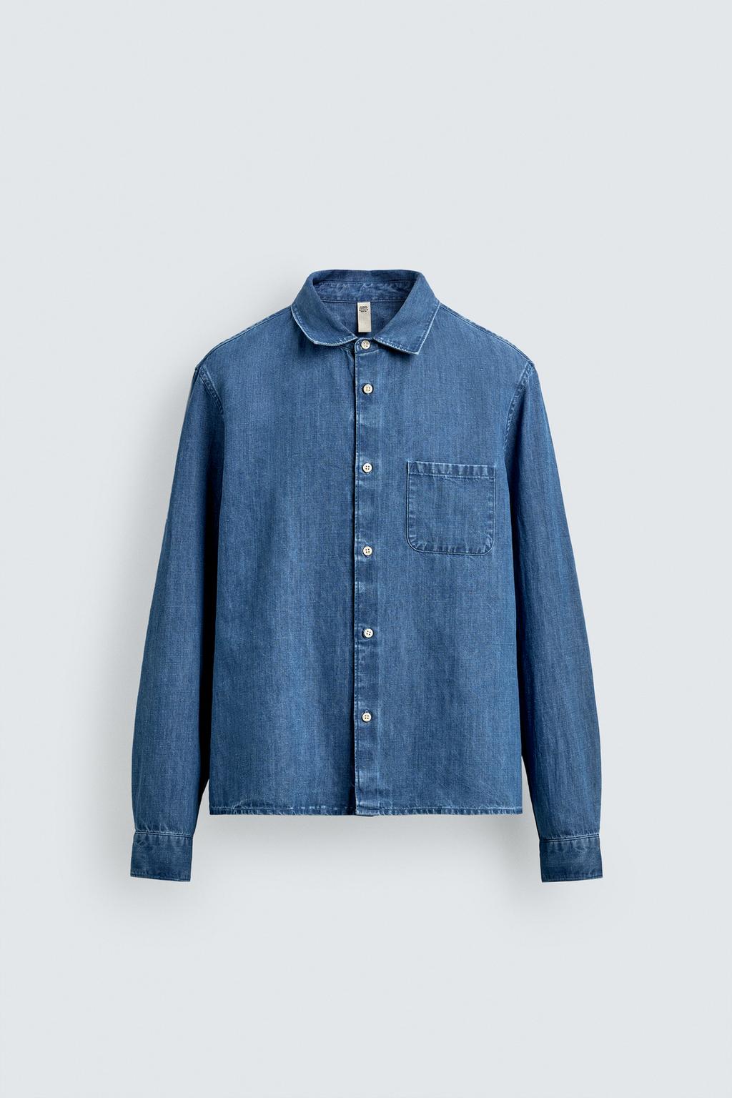 РУБАШКА ИЗ ШАМБРИ В СТИЛЕ стандартной посадки