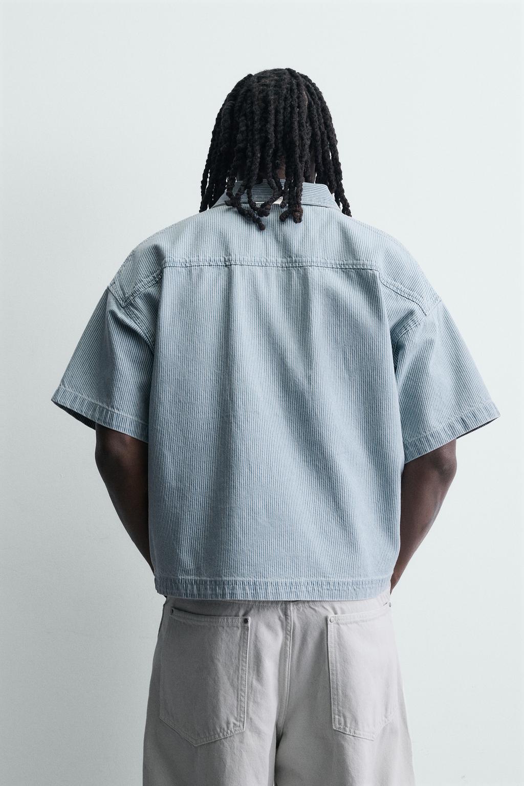 ПОЛО ОВЕРСАЙЗ В ПОЛОСКУ С ЭФФЕКТОМ ПОТЕРТОСТИ