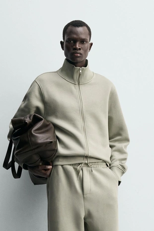 Толстовка из интерлока с молнией- Заказать в России