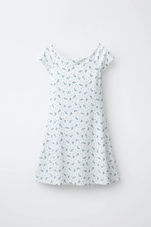 Платье из трикотажа «рома» с принтом