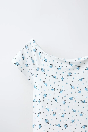 Платье из трикотажа «рома» с принтом