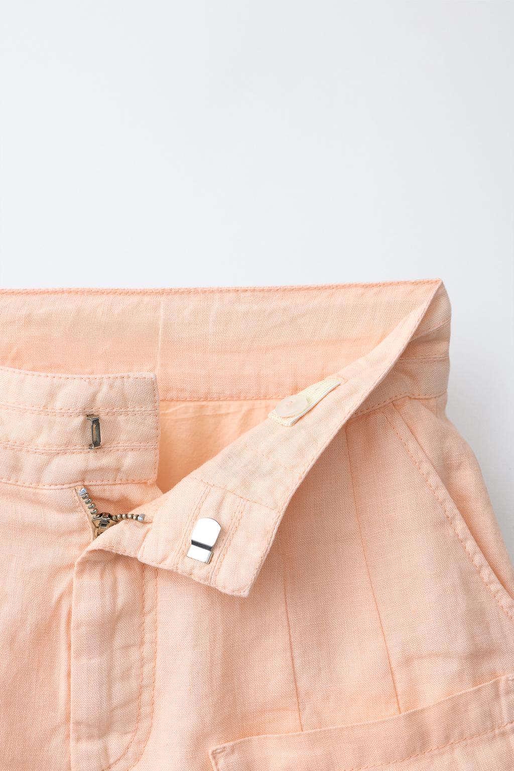 БЕРМУДЫ ИЗ 100% ЛЬНА С КАРМАНАМИ