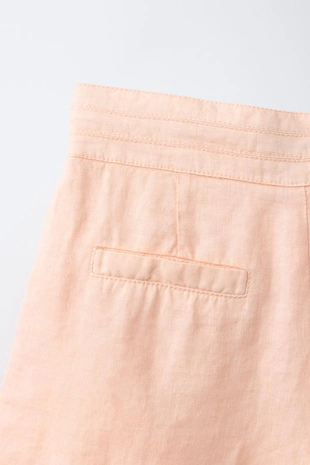 Бермуды из 100% льна с карманами- Заказать в России