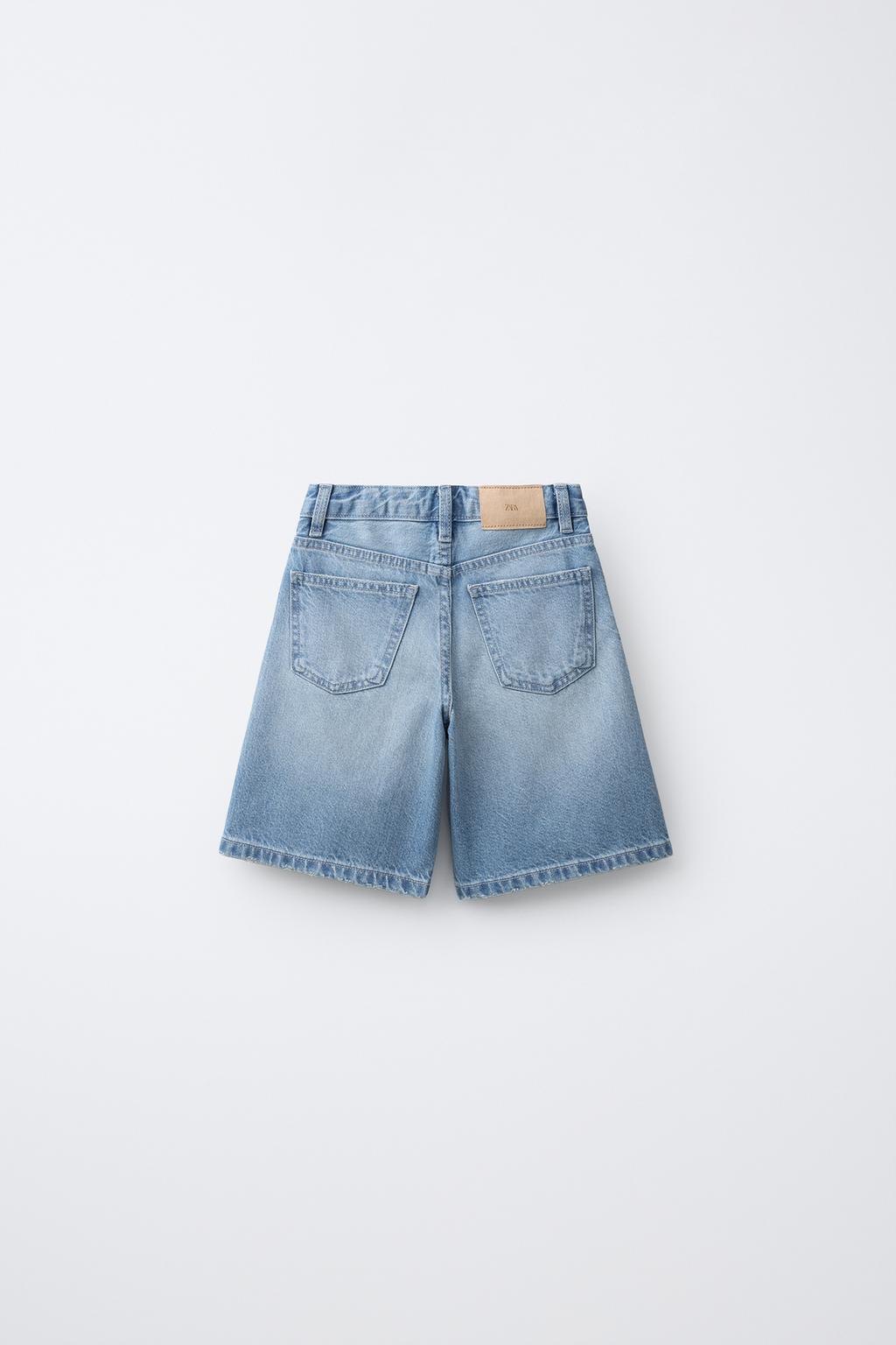 ДЛИННЫЕ ДЖИНСОВЫЕ ШОРТЫ СО СТРАЗАМИ