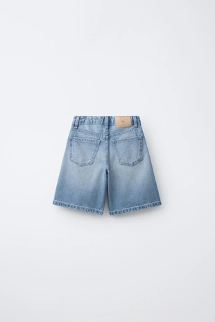 Длинные джинсовые шорты со стразами- Заказать в России