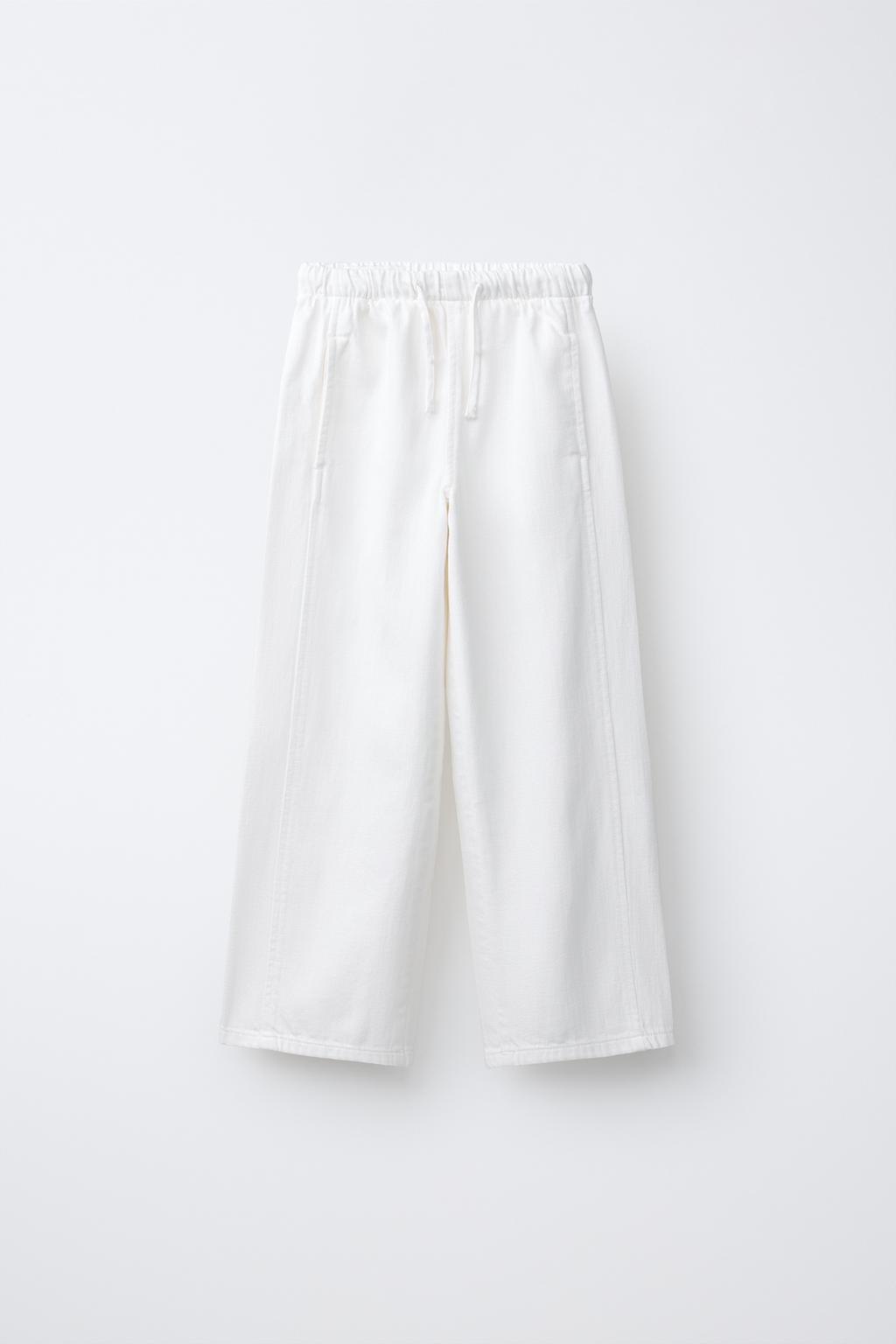 Джинсы широкие с завязками