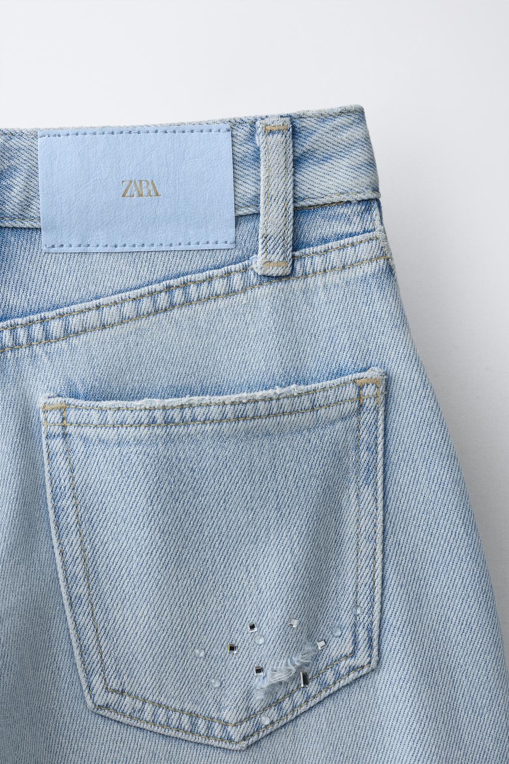 ДЖИНСЫ баллон С РВАНЫМИ ДЕТАЛЯМИ И СТРАЗАМИ