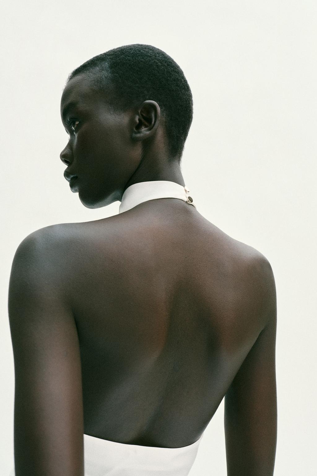 ДЛИННЫЙ КОМБИНЕЗОН ХАЛТЕР С ПОЯСОМ