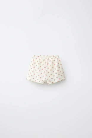 Шорты вафельные с цветочным принтом- Заказать в России