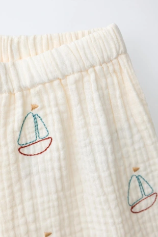 Шорты с текстурой и принтом «лодки»- Заказать в России