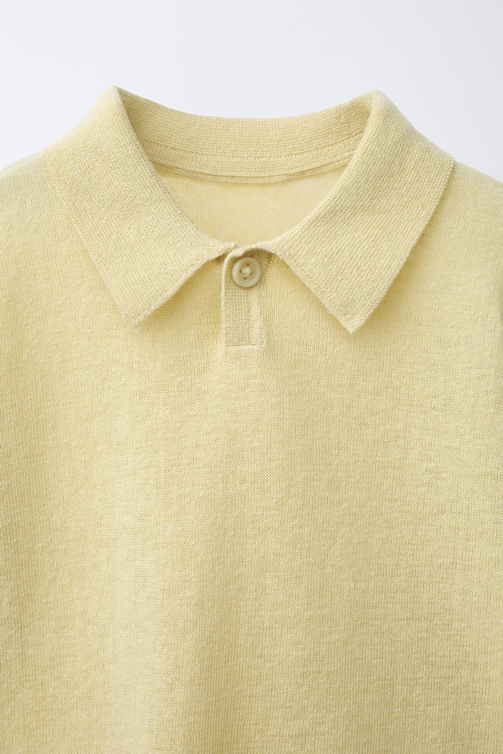 ТРИКОТАЖНОЕ ПОЛО ИЗ ХЛОПКА И ЛЬНА