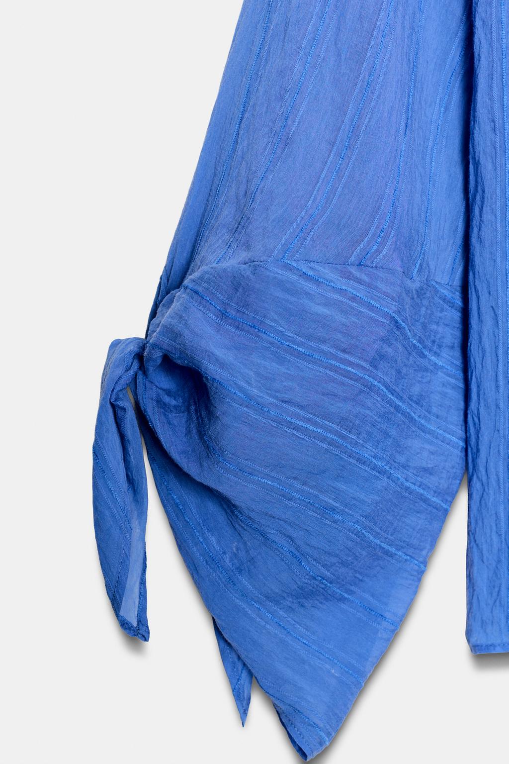 РУБАШКА В ПОЛОСКУ С БАНТАМИ