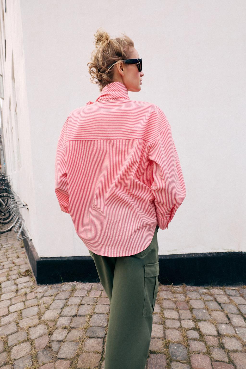 РУБАШКА В ПОЛОСКУ С БАНТОМ