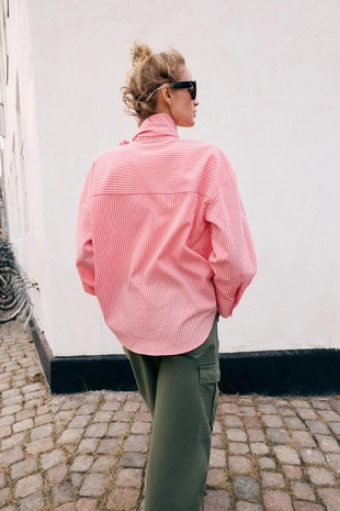 Рубашка в полоску с бантом- Заказать в России