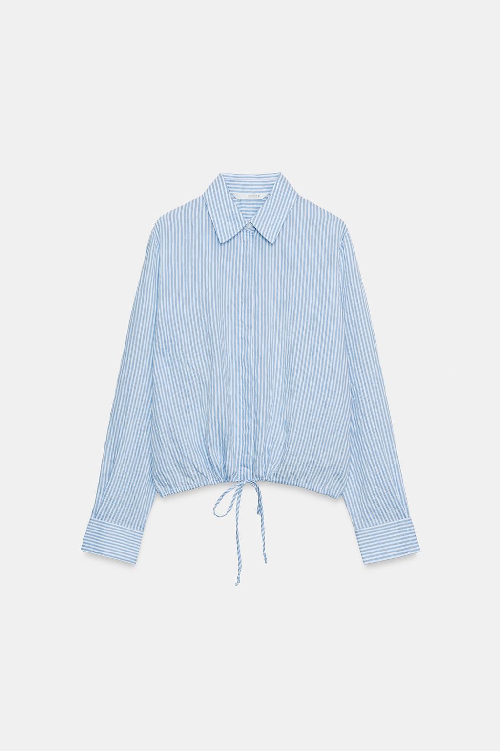 РУБАШКА В ПОЛОСКУ С ЗАВЯЗКАМИ — ZW COLLECTION