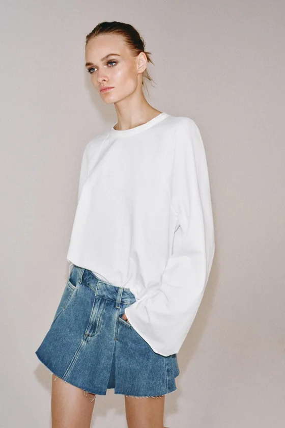 КОРОТКАЯ ДЖИНСОВАЯ ЮБКА — коллекция Zara «ZW»