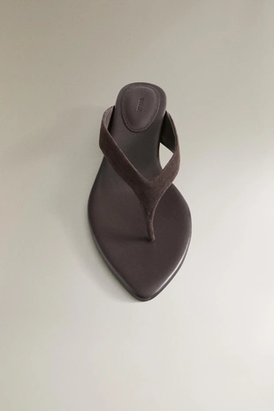 Кожаные сандалии на высоком каблуке- Заказать в России