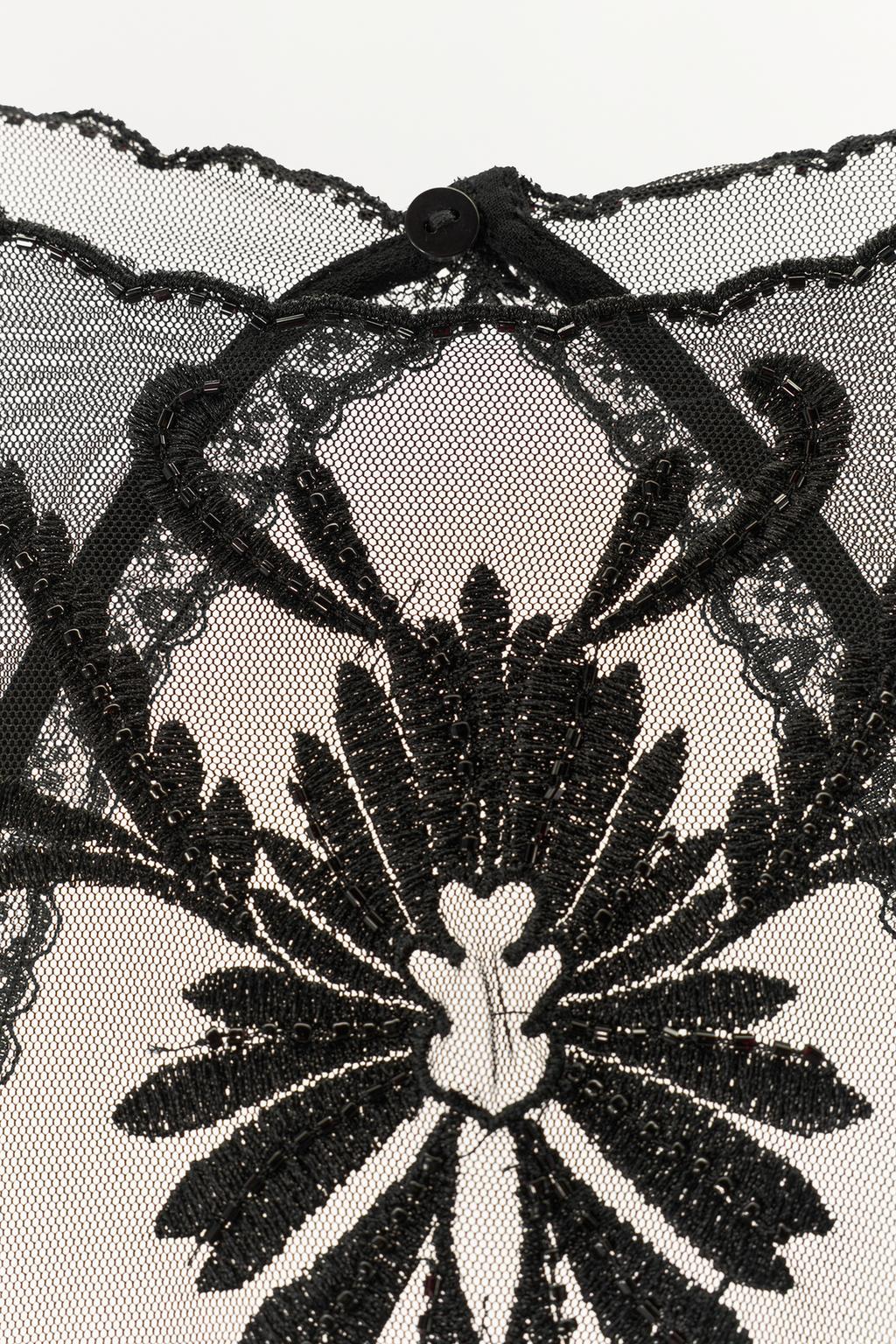 ПЛАТЬЕ ГОДЕ С ВЫШИВКОЙ И БУСИНАМИ