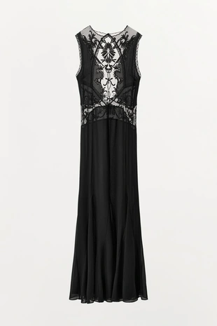 Платье годе с вышивкой и бусинами- Заказать в России