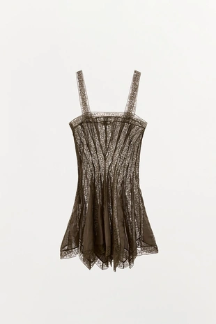 Платье на бретелях с кружевом — Limited Edition- Заказать в России