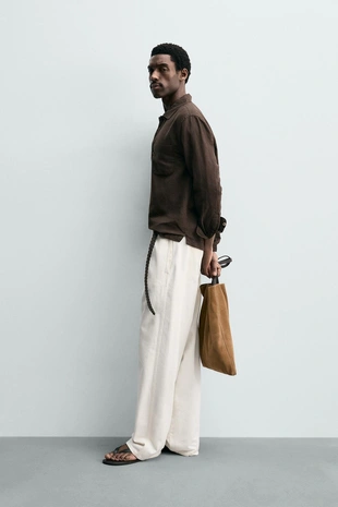 Поло изо льна и хлопка- Заказать в России