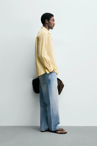 Поло изо льна и хлопка- Заказать в России