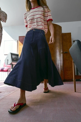 Юбка миди расклешенная- Заказать в России