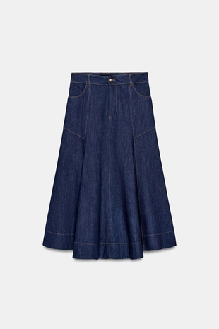 Юбка миди расклешенная- Заказать в России