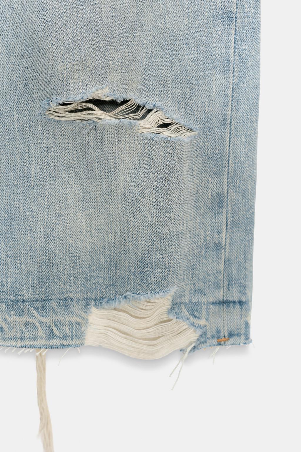 ДЖИНСОВАЯ ЮБКА TRF С РАЗРЕЗАМИ