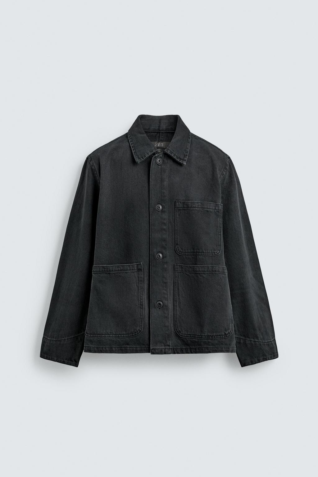 КУРТКА-РУБАШКА СВОБОДНОГО КРОЯ С КАРМАНАМИ