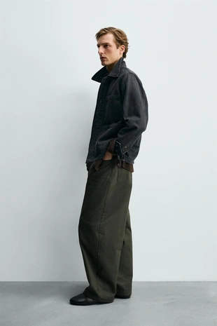 Куртка-рубашка свободного кроя с карманами- Заказать в России