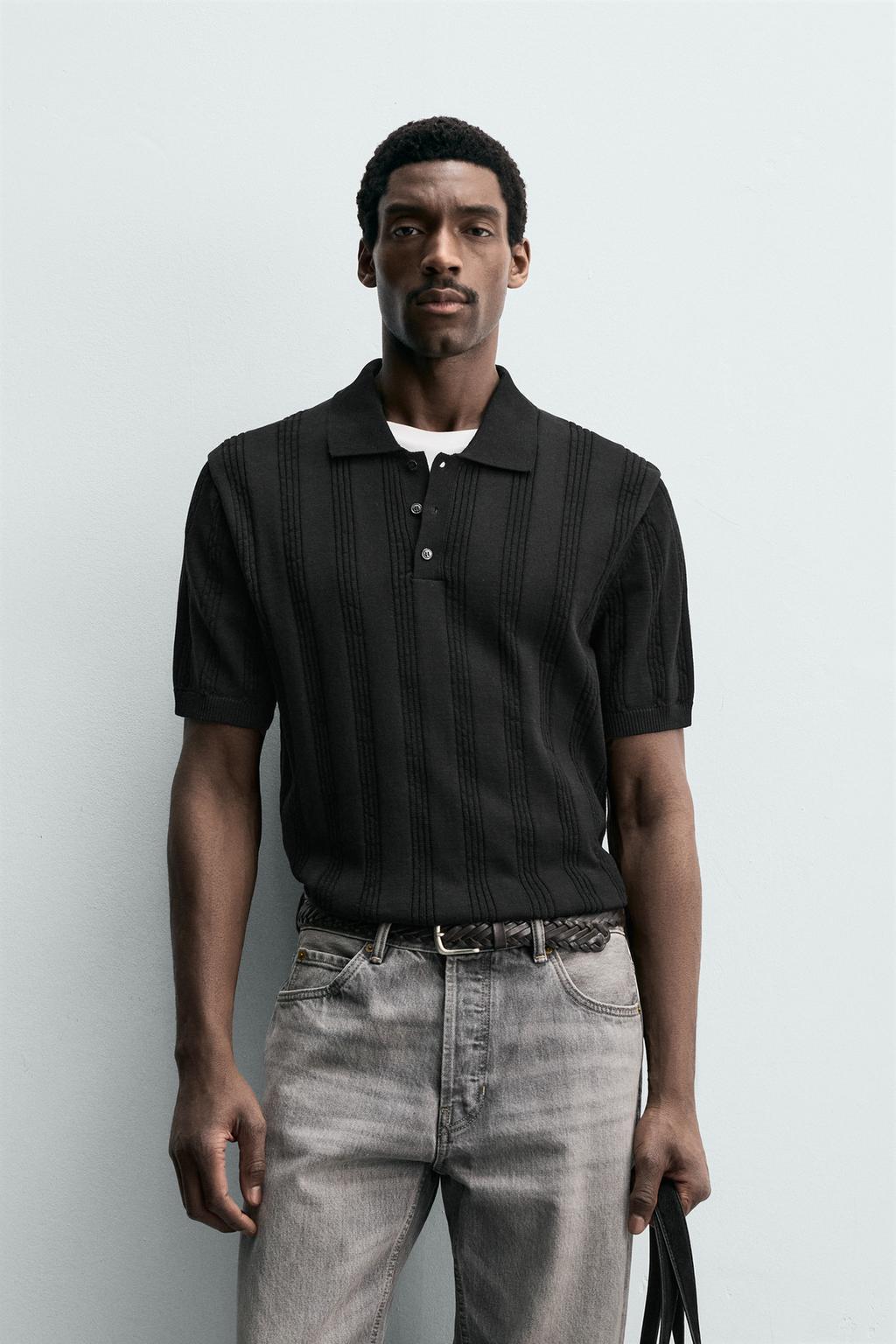 ПОЛО ИЗ РЕЛЬЕФНОГО ТРИКОТАЖА