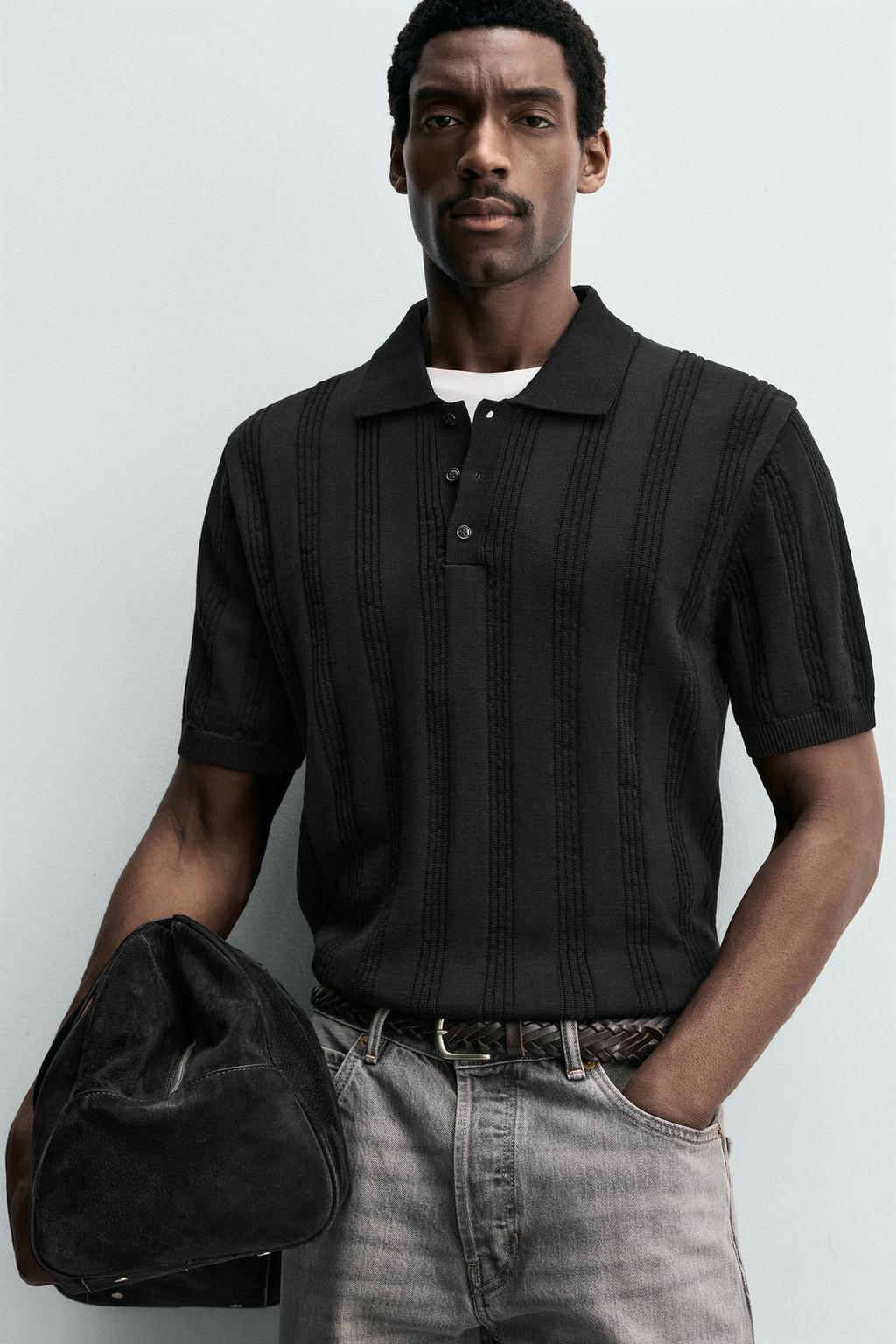 ПОЛО ИЗ РЕЛЬЕФНОГО ТРИКОТАЖА