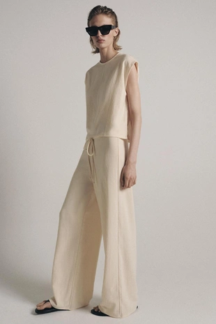 Брюки прямого кроя в стиле рустик- Заказать в России