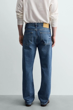Джинсы прямого кроя из хлопка и лиоцелла