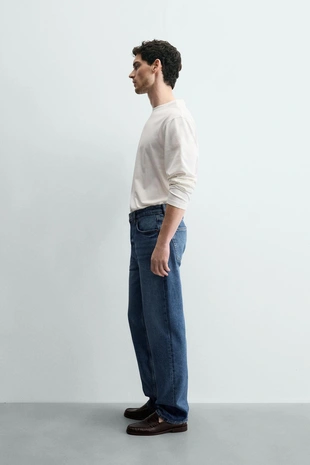 Джинсы прямого кроя из хлопка и лиоцелла