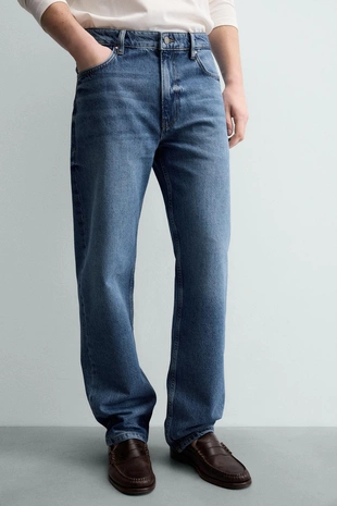 Джинсы прямого кроя из хлопка и лиоцелла- Заказать в России