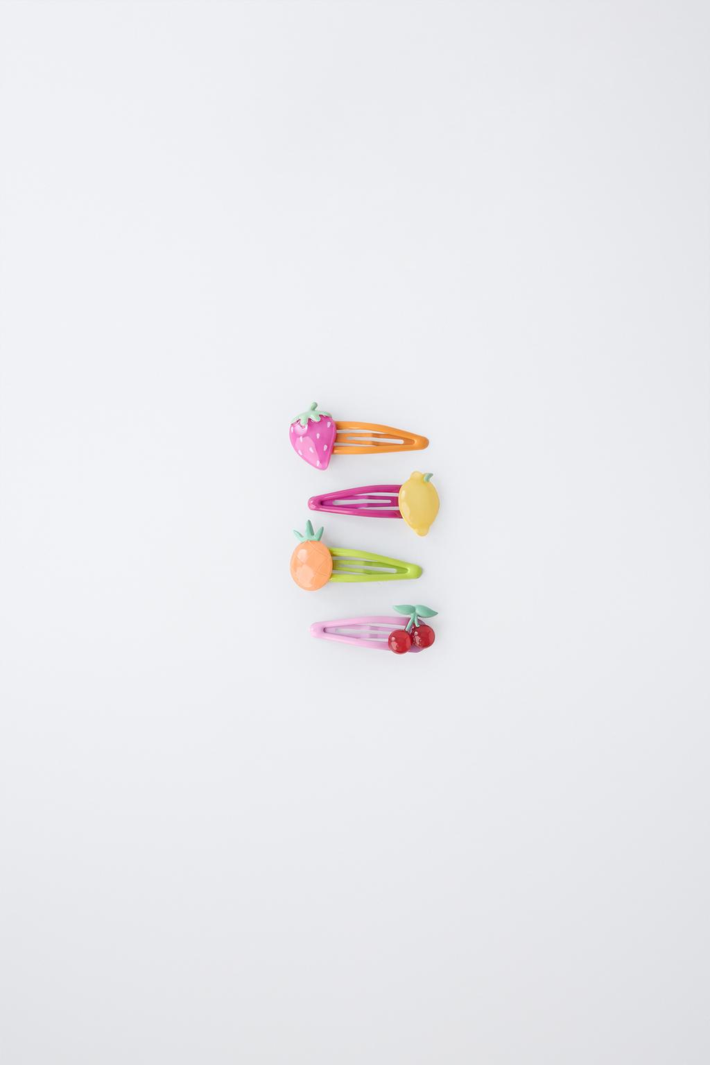 НАБОР ИЗ 4 ЗАКОЛОК ДЛЯ ВОЛОС «ФРУКТЫ»