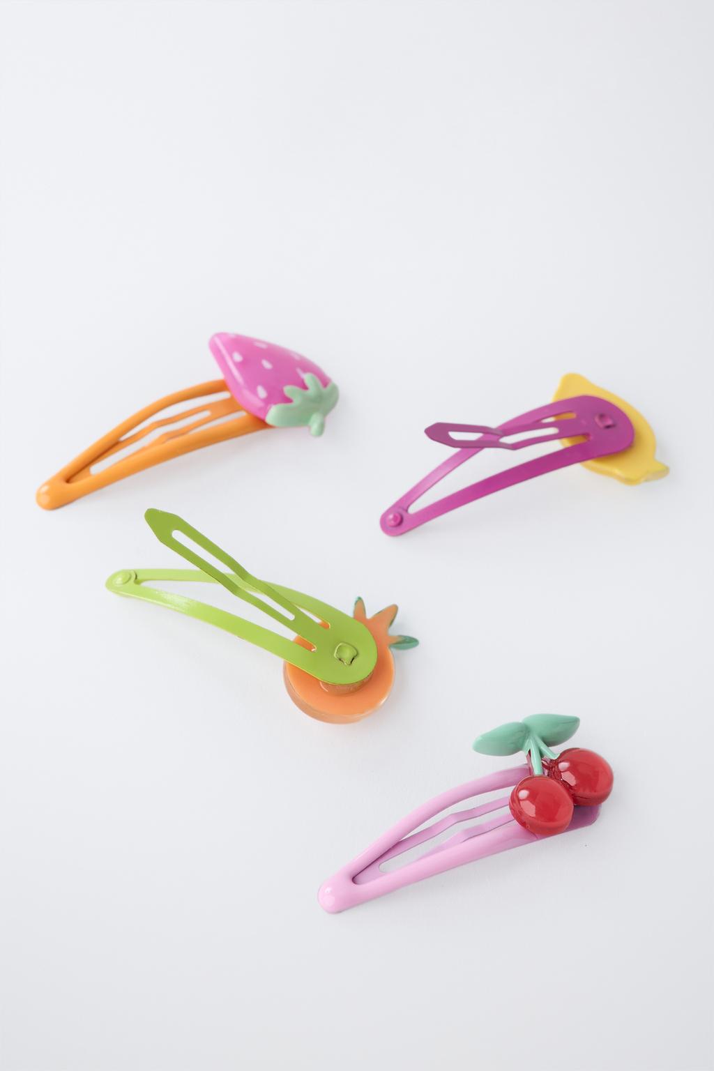 НАБОР ИЗ 4 ЗАКОЛОК ДЛЯ ВОЛОС «ФРУКТЫ»