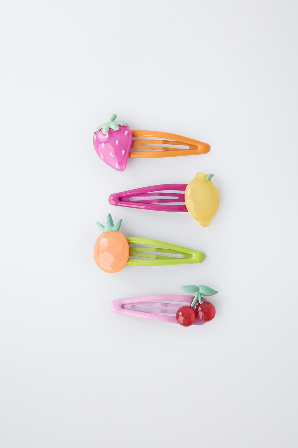 НАБОР ИЗ 4 ЗАКОЛОК ДЛЯ ВОЛОС «ФРУКТЫ»