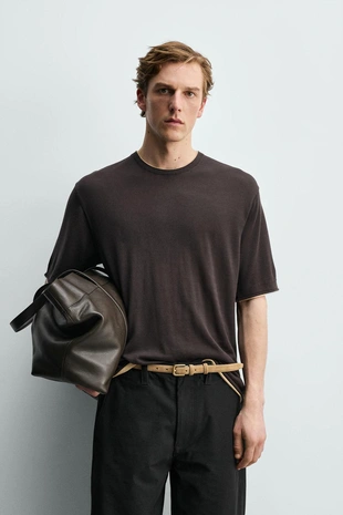 Футболка с контрастной отделкой- Заказать в России