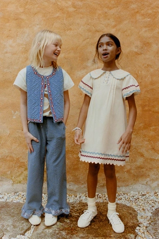 Брюки-кюлоты с вышивкой и цветочным принтом- Заказать в России