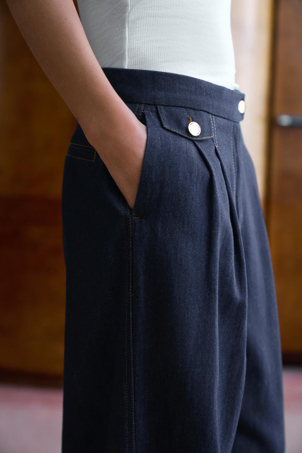 ШИРОКИЕ БРЮКИ С ЗАЩИПАМИ