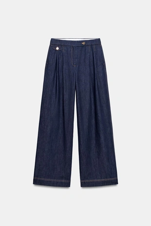 Широкие брюки с защипами- Заказать в России