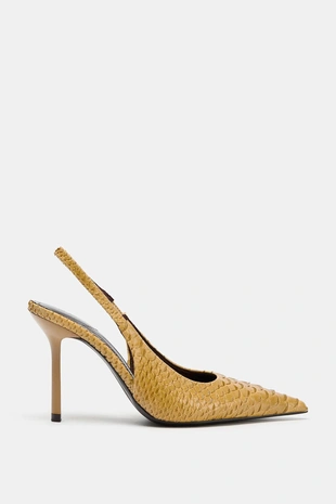 Туфли-мюли на каблуке с рельефным узором- Заказать в России