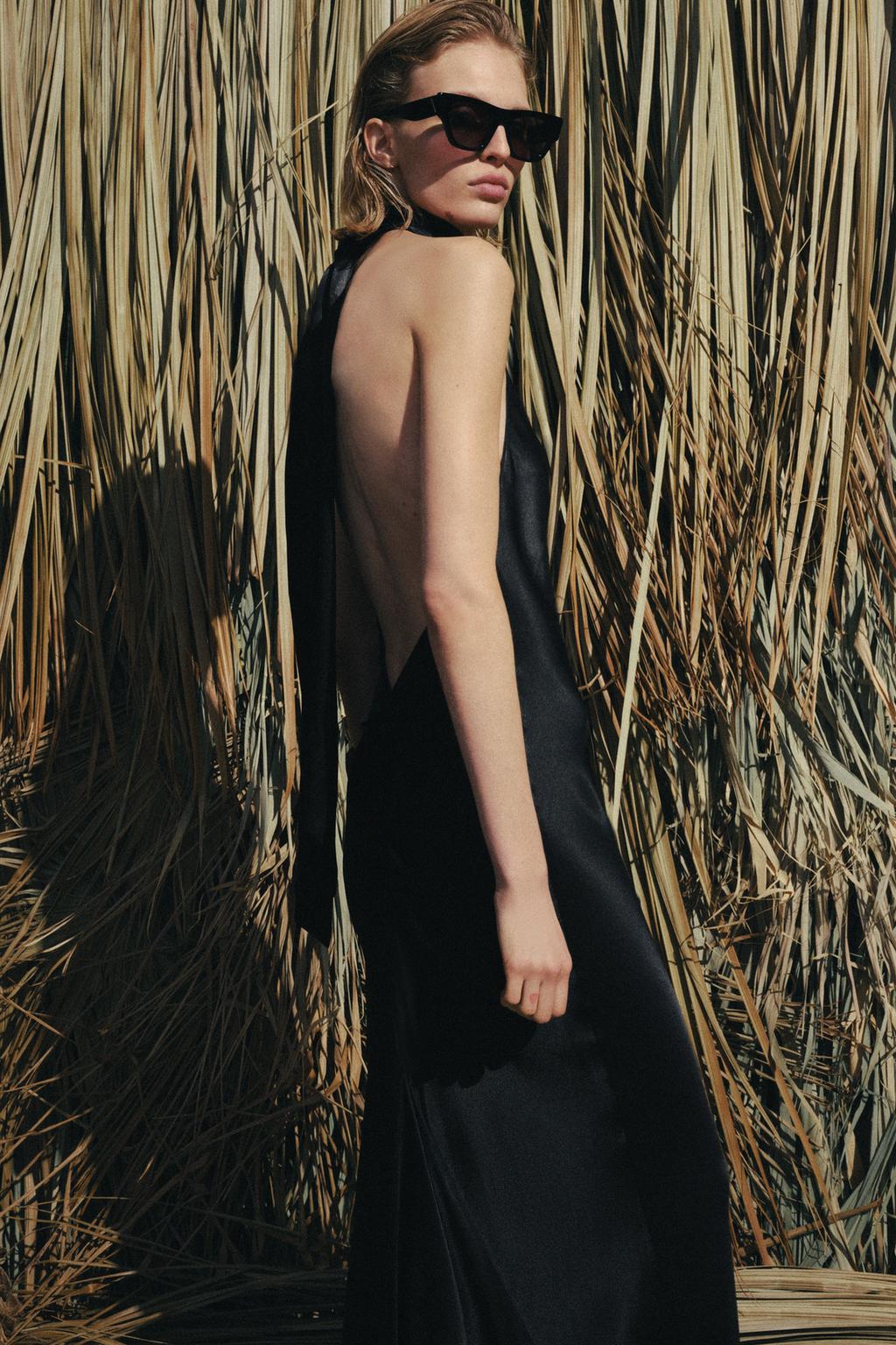 АТЛАСНОЕ ПЛАТЬЕ ХАЛТЕР — ZW COLLECTION