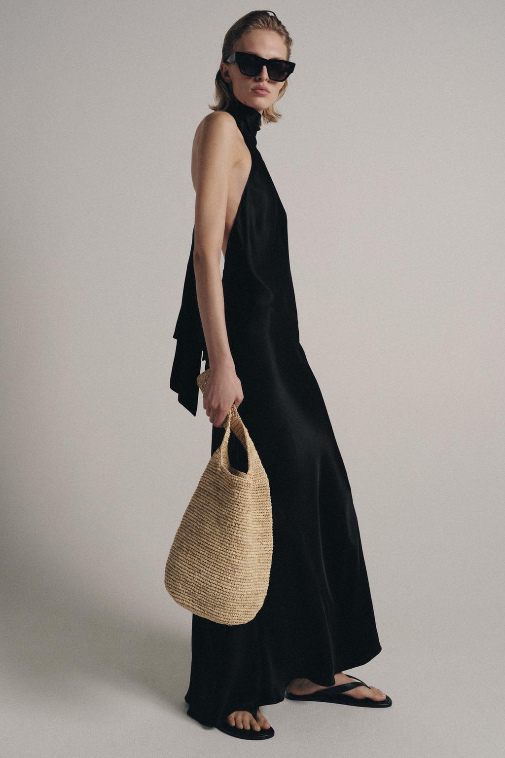 АТЛАСНОЕ ПЛАТЬЕ ХАЛТЕР — ZW COLLECTION