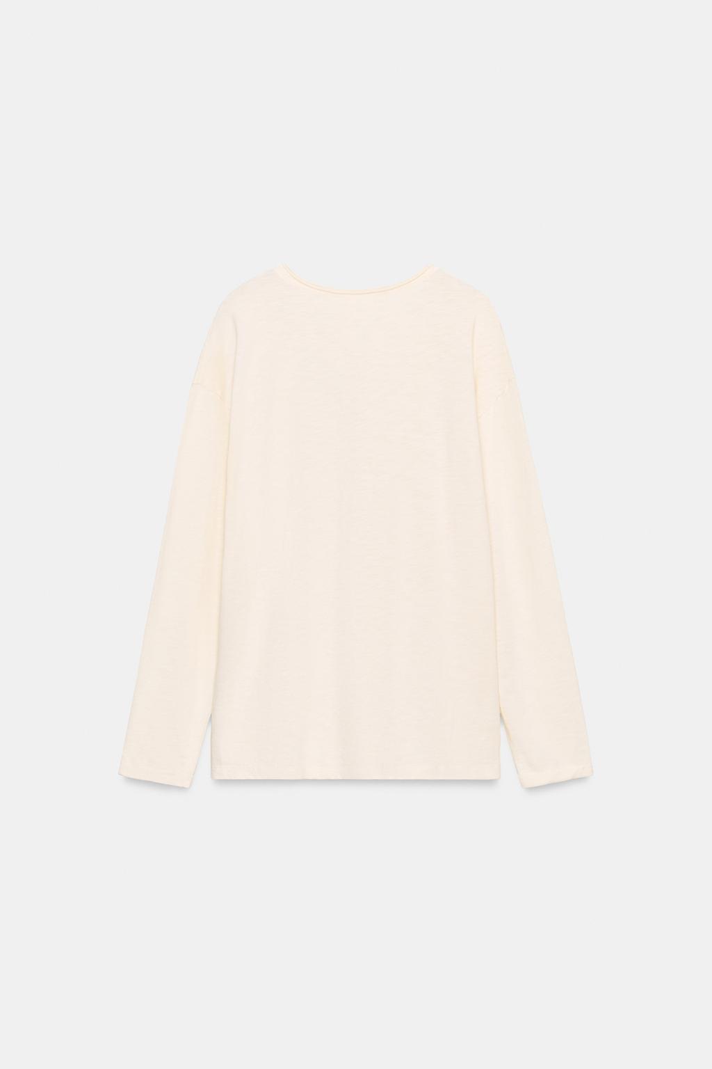 ФУТБОЛКА В СТИЛЕ РУСТИК С ДЛИННЫМИ РУКАВАМИ