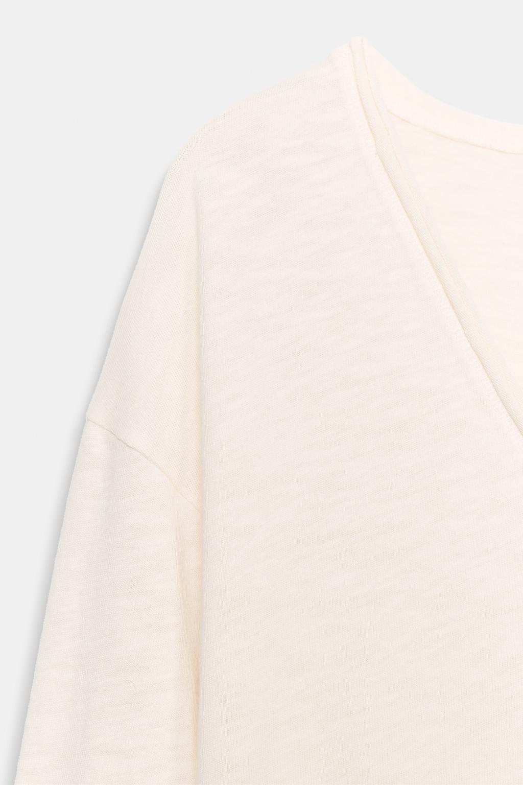 ФУТБОЛКА В СТИЛЕ РУСТИК С ДЛИННЫМИ РУКАВАМИ