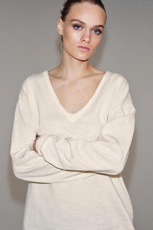 Футболка в стиле рустик с длинными рукавами- Заказать в России